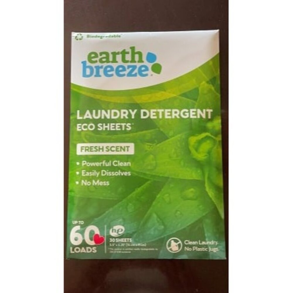 New Laundry Detergent Sheets Fresh Scent - 60 Loads No Plastic Jug Concentrated